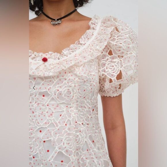 For Love & Lemons 🍋 Aphrodite Embroidered Mini Dress - Picture 4 of 10